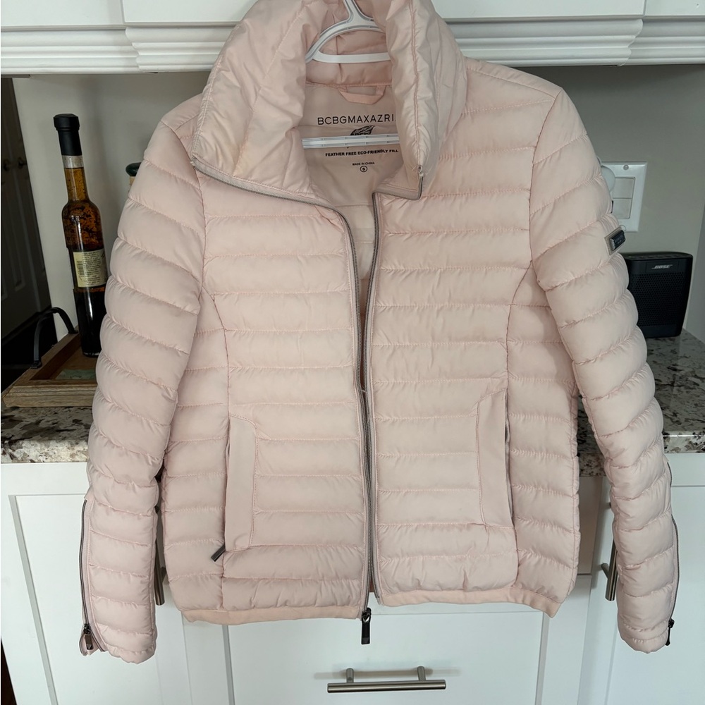 SOLD -BCBGMaxAzria Light Pink Puffer Jacket